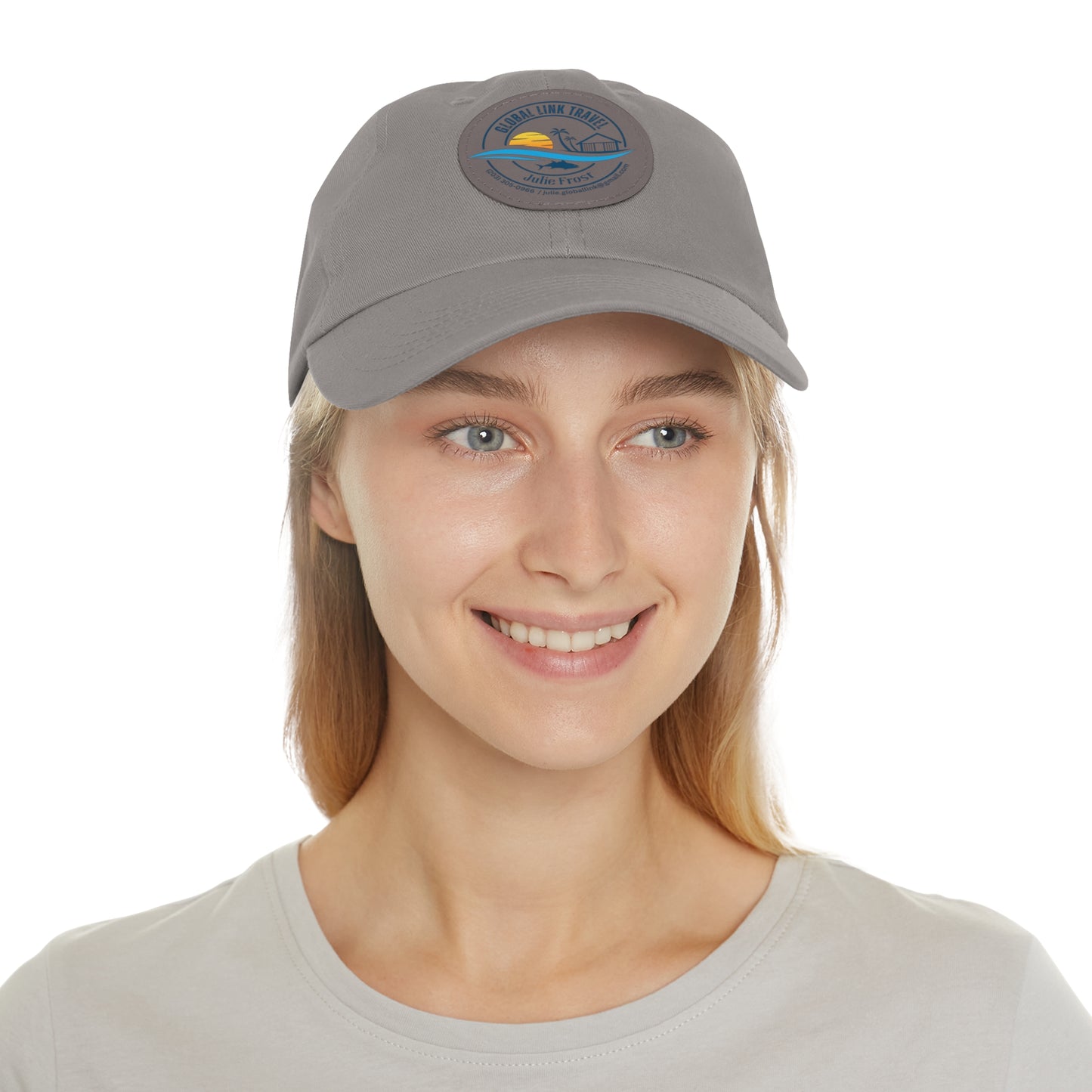 global link travel Hat with Leather Patch (Round)