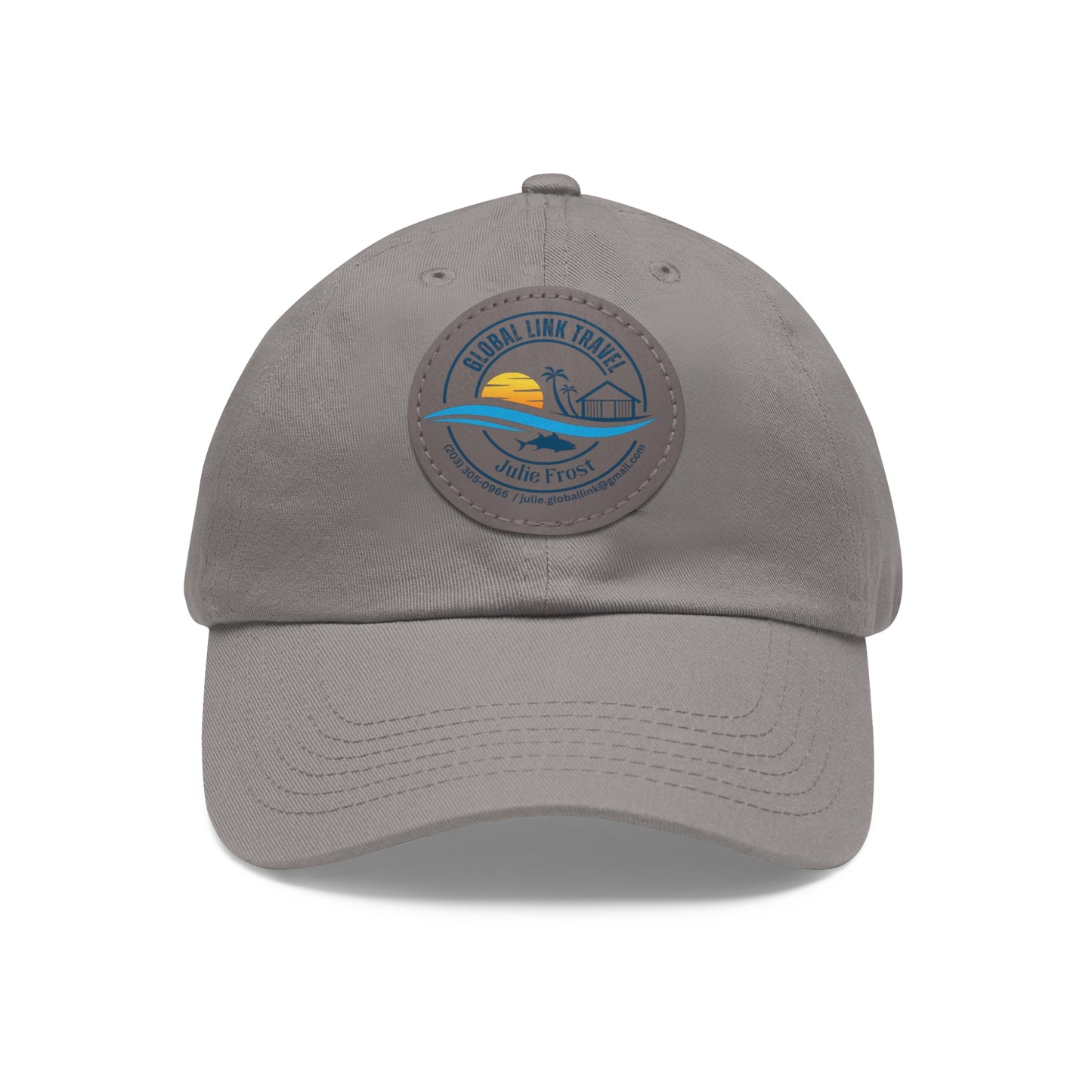 global link travel Hat with Leather Patch (Round)