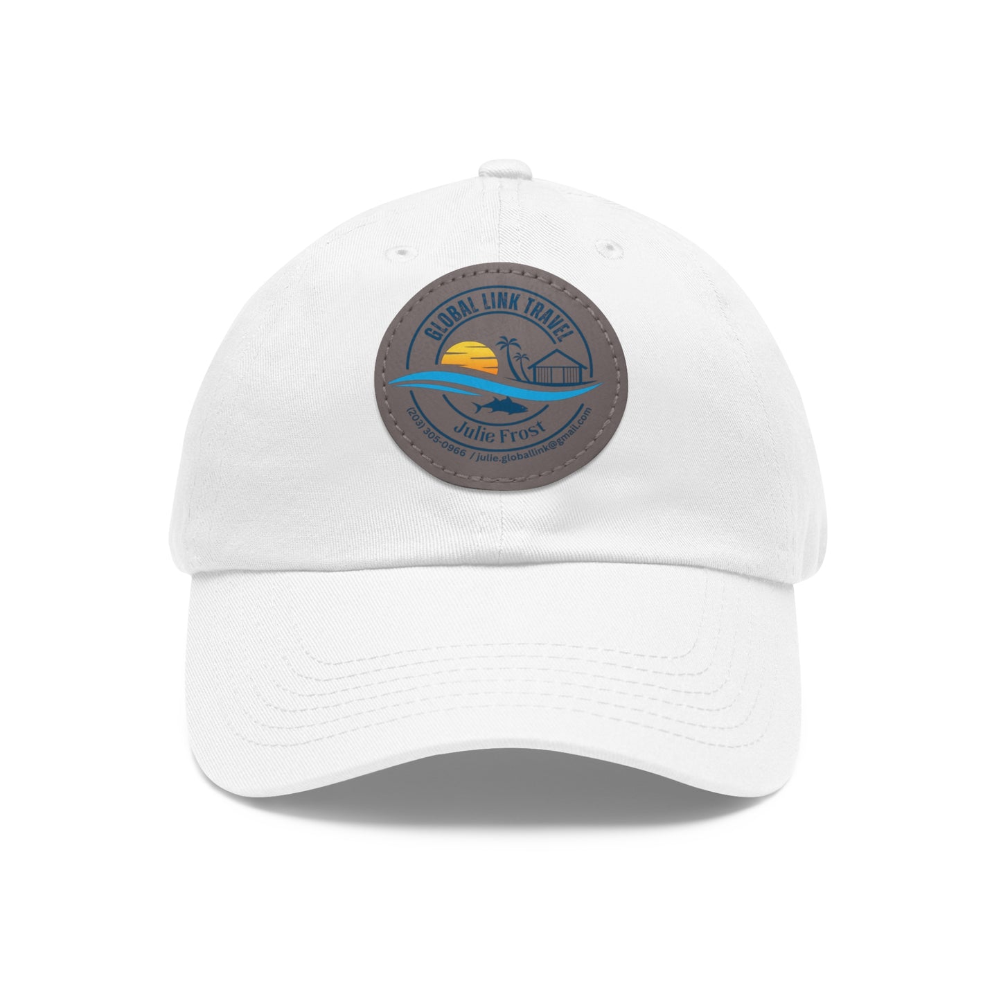 global link travel Hat with Leather Patch (Round)