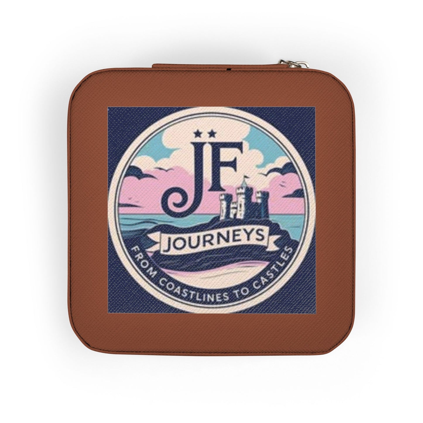 JF travel Compact Travel Jewelry Case — 'Journey' Logo Organizer for Rings, Earrings & Necklaces