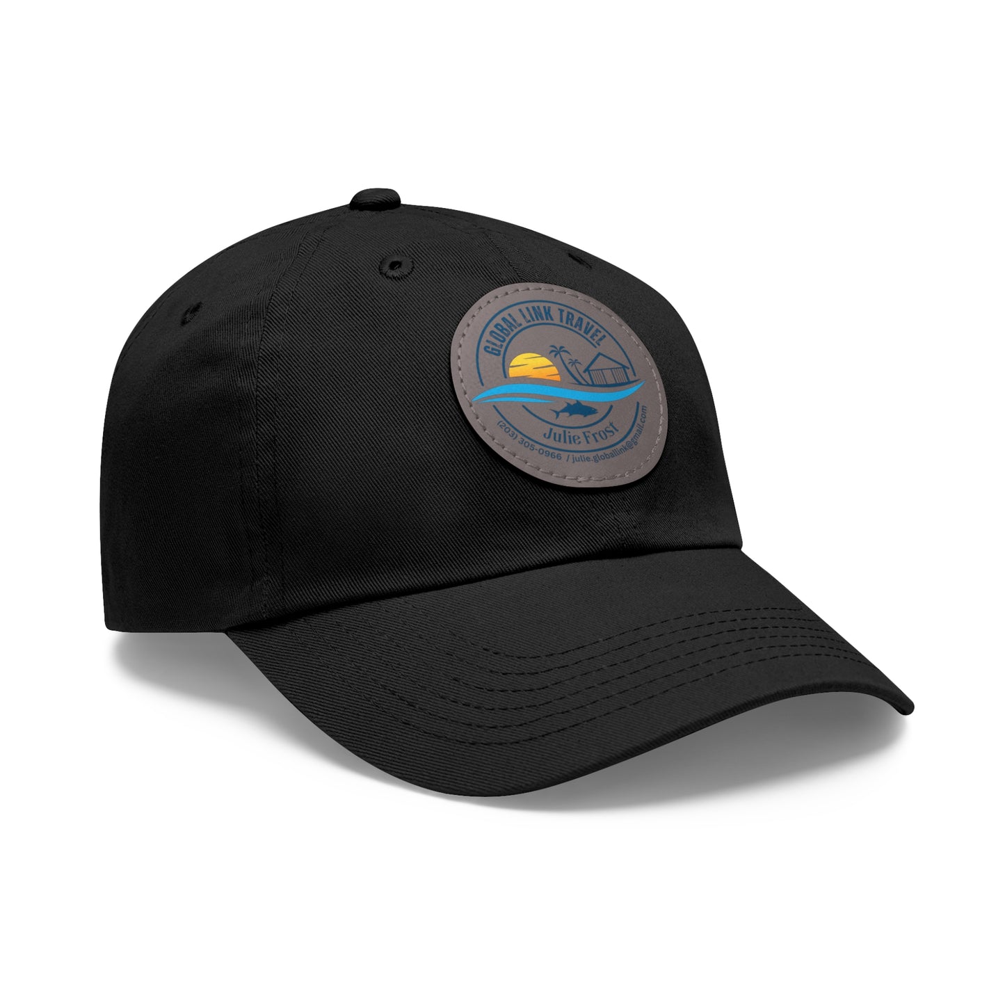 global link travel Hat with Leather Patch (Round)