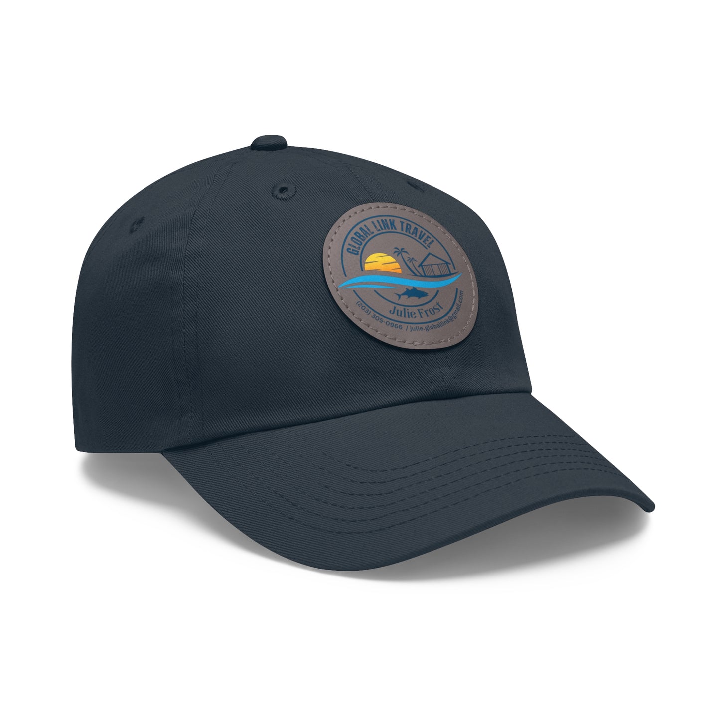 global link travel Hat with Leather Patch (Round)