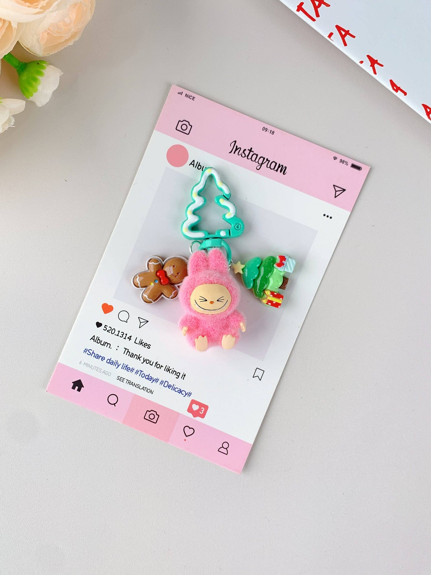 Labubu Christmas Keychain Christmas ornaments