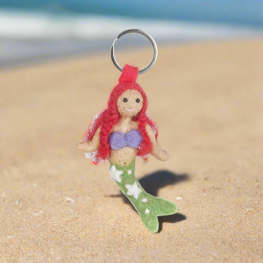 Handmade Felt Mermaid Keyring Decoration