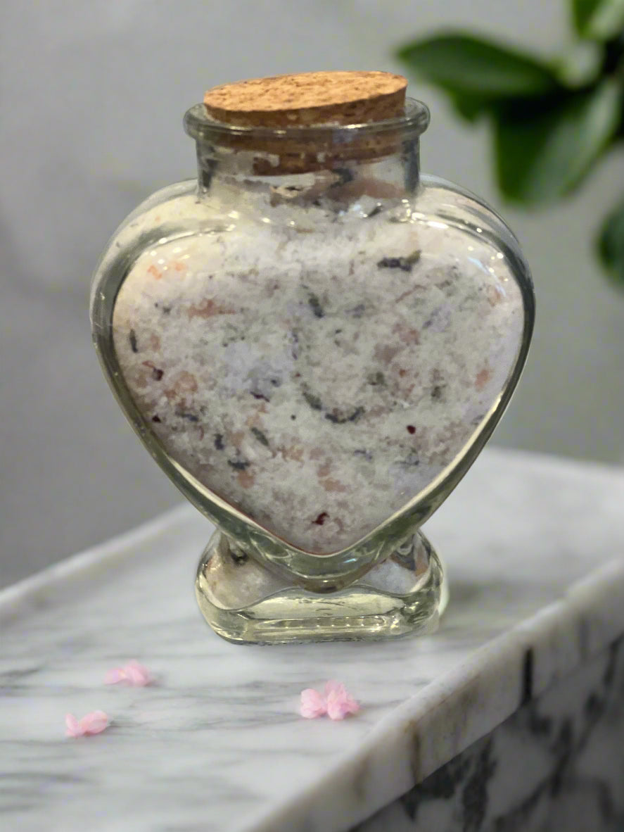 Lavender Rose Bath Soak Heart