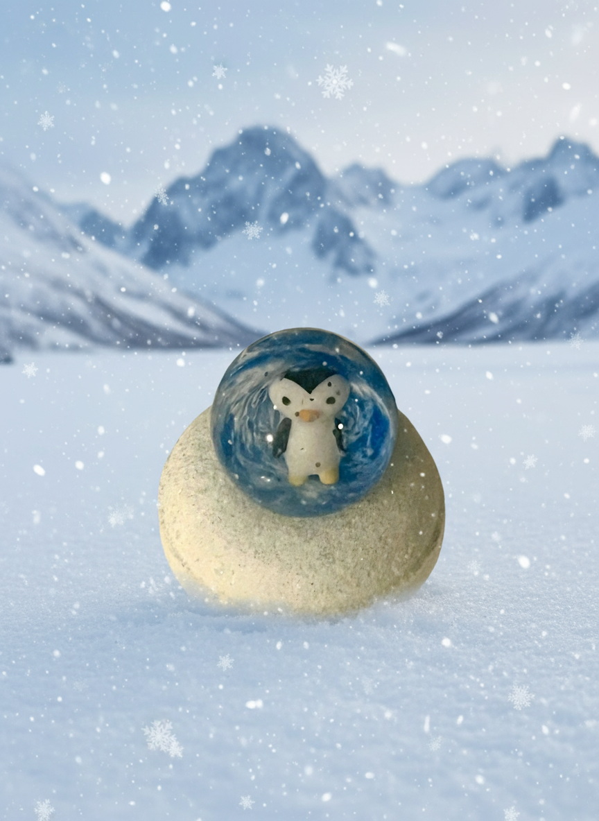 Iceberg Penguin Snow Globe Bath Bomb