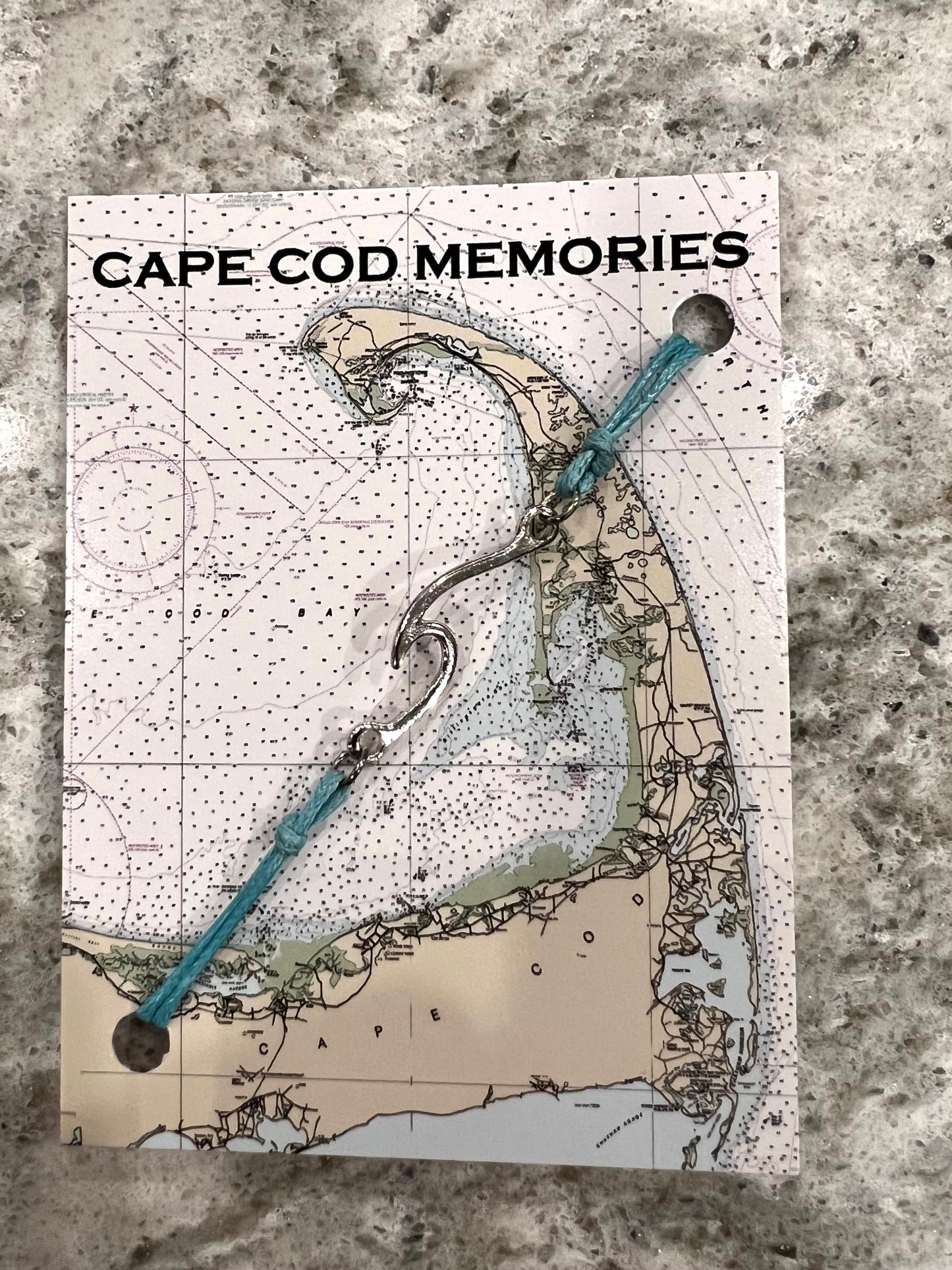 Cape Cod Nautical Chart Cord Bracelets