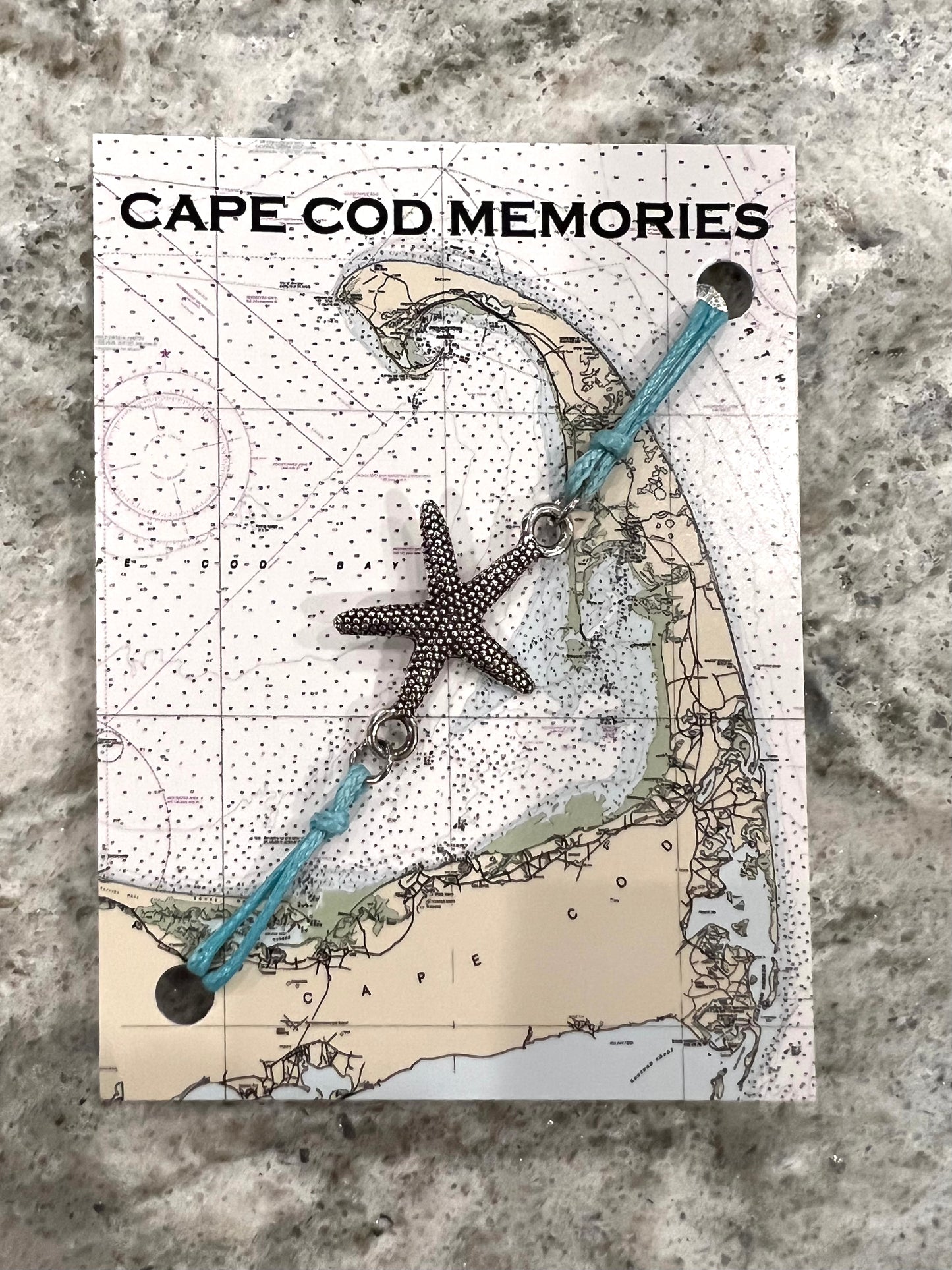 Cape Cod Nautical Chart Cord Bracelets