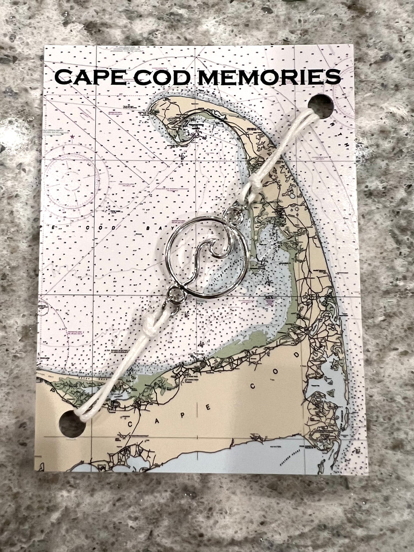 Cape Cod Nautical Chart Cord Bracelets