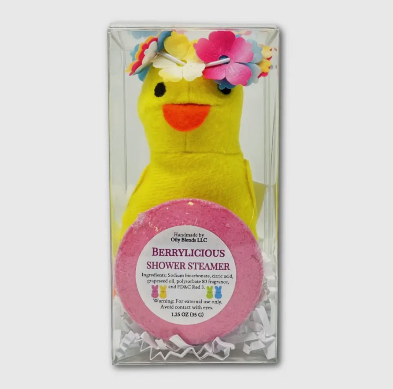 Easter shower steamer gift set w/ plushy