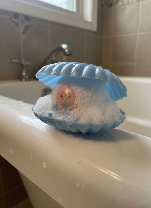 Mermaid pearl oyster shell bath bomb