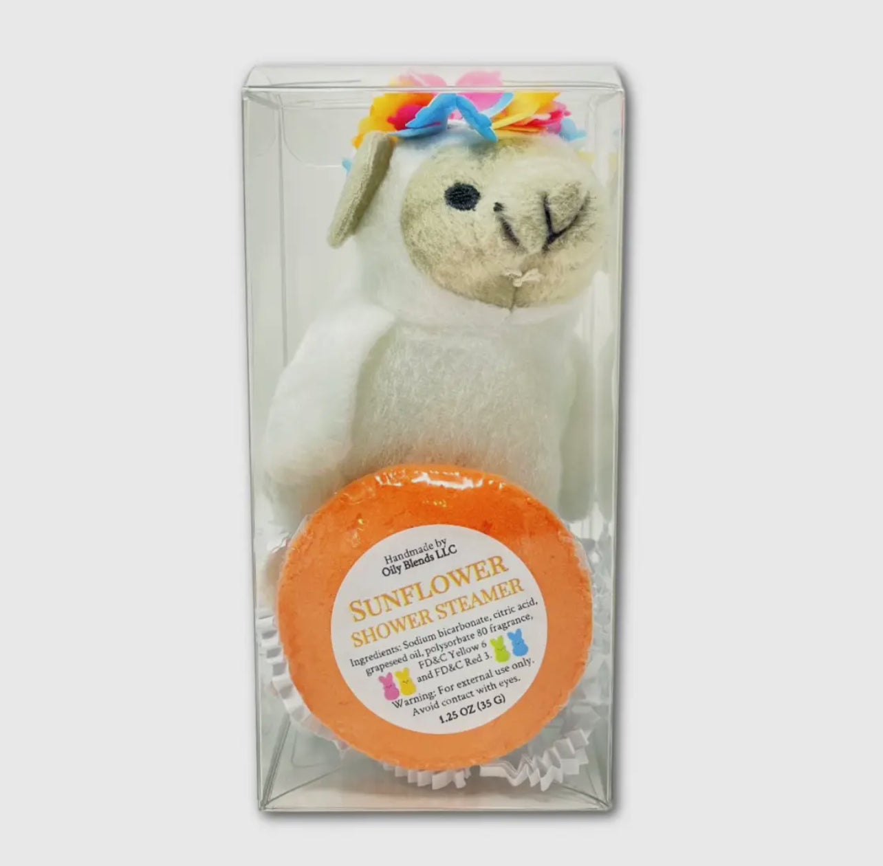 Easter shower steamer gift set w/ plushy