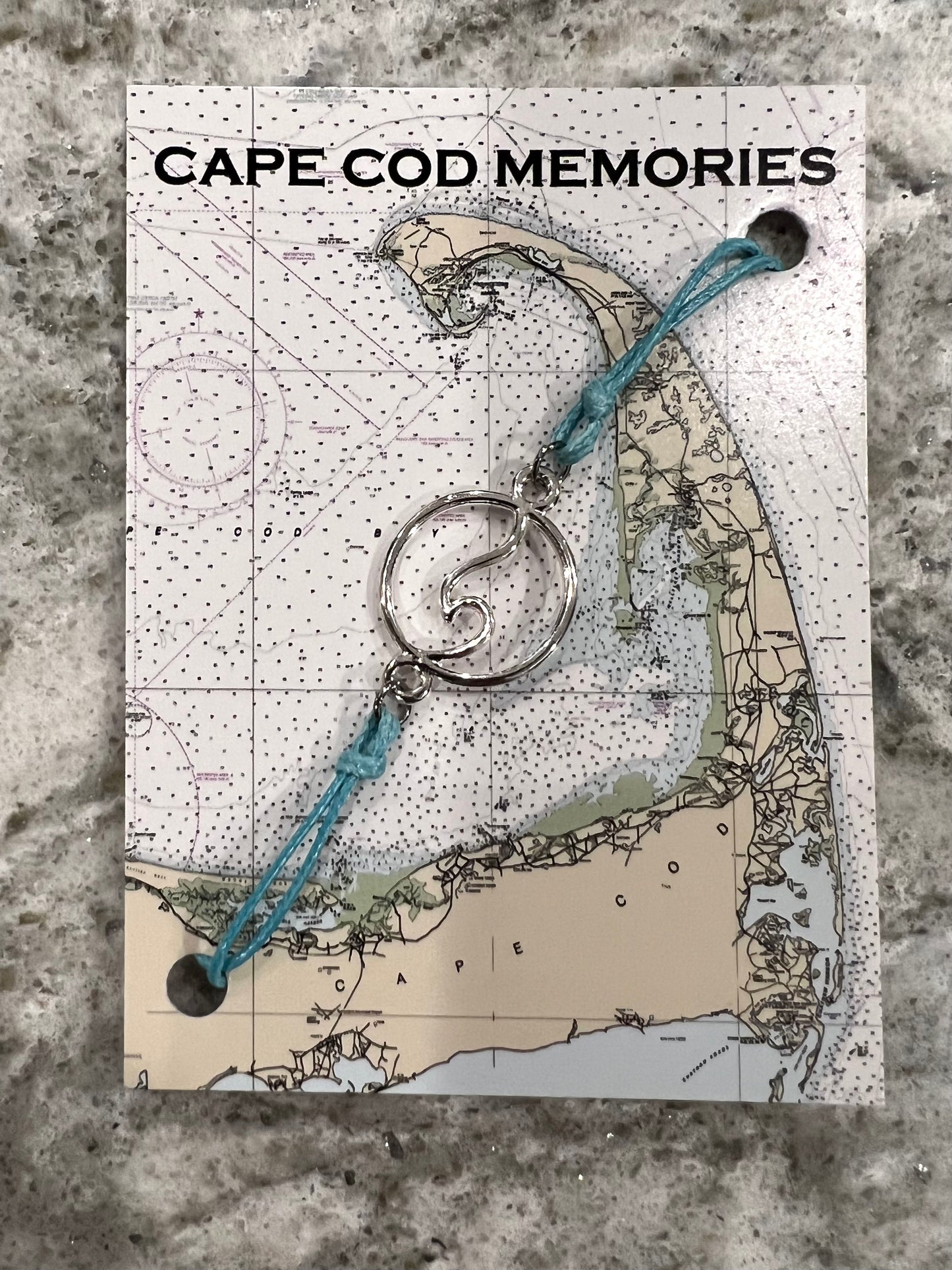 Cape Cod Nautical Chart Cord Bracelets