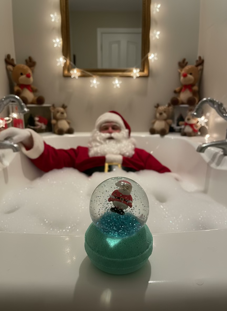 Snow globe bath bomb