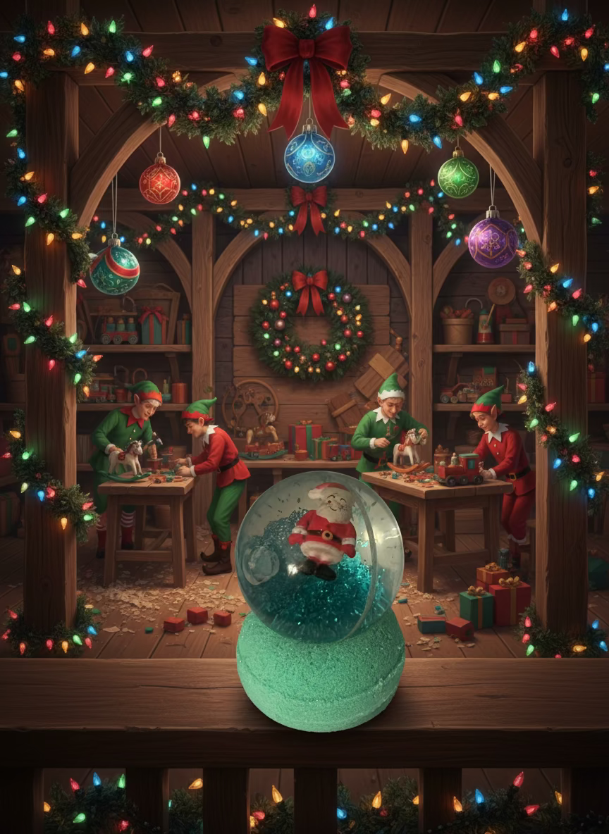 Snow globe bath bomb