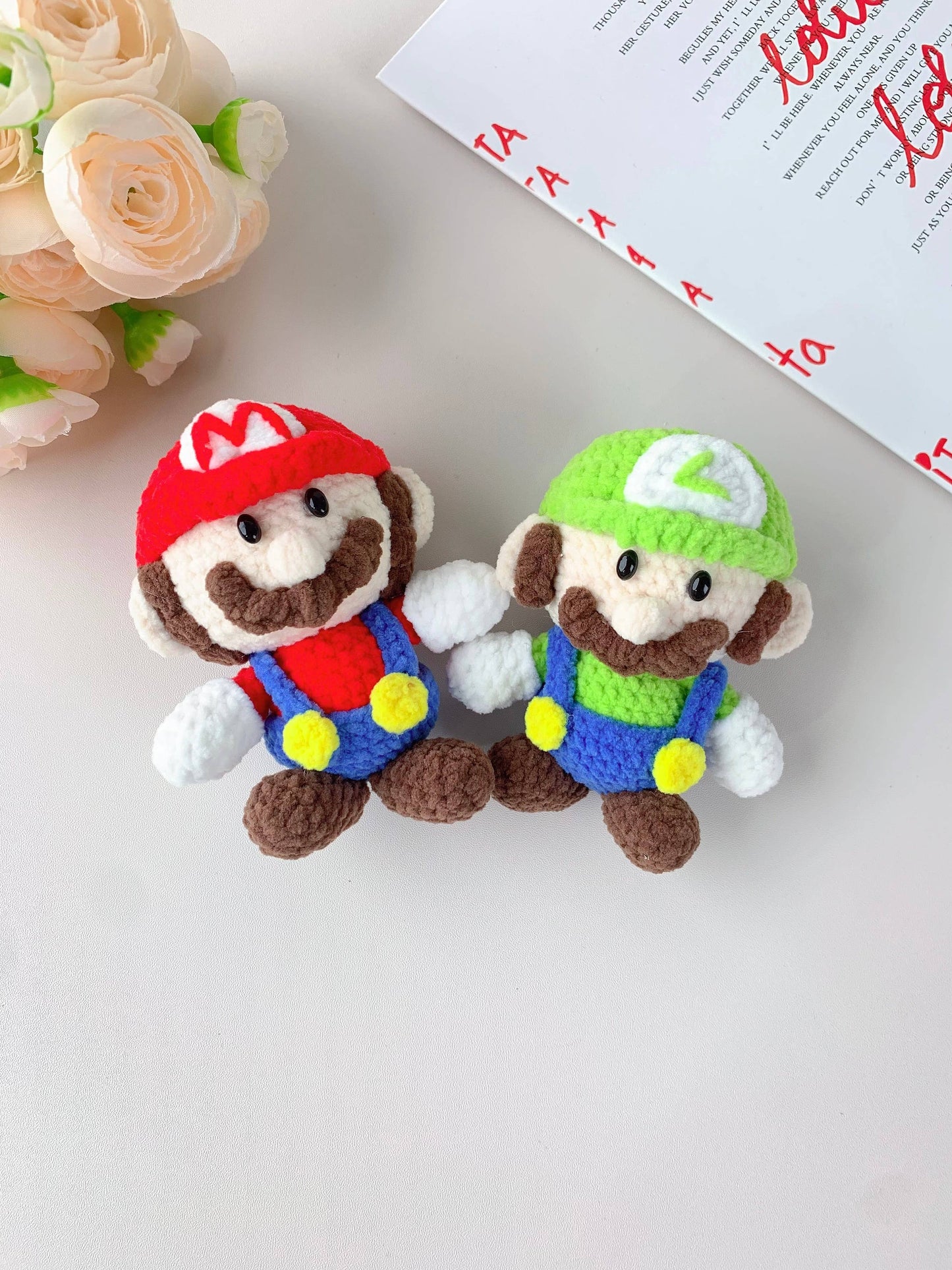Mario & Luigi Crochet Characters-Handmade