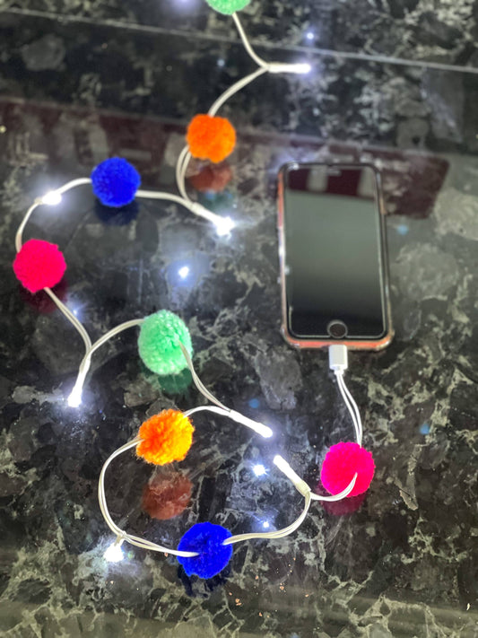 LED Pom Pom Phone Charger: IPhone