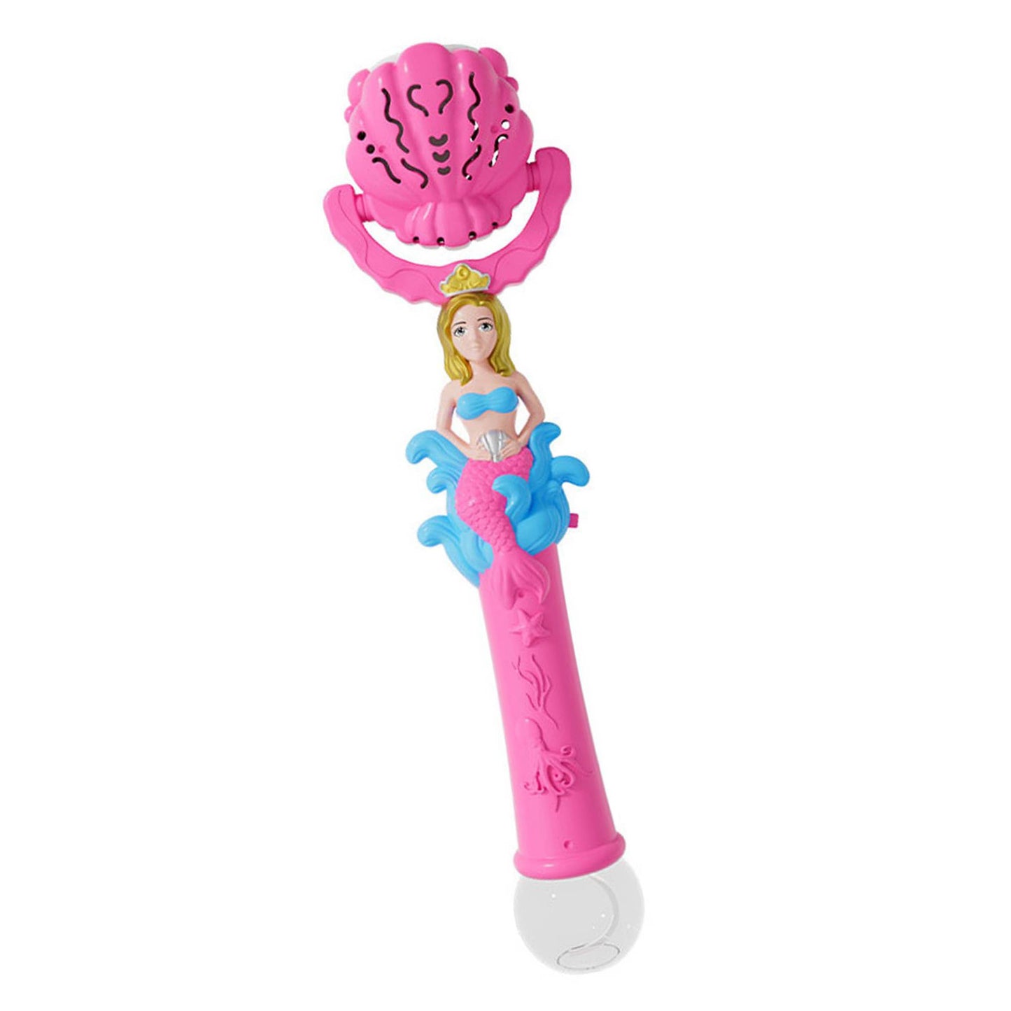 Light Up Seashell Mermaid Bubble Wand