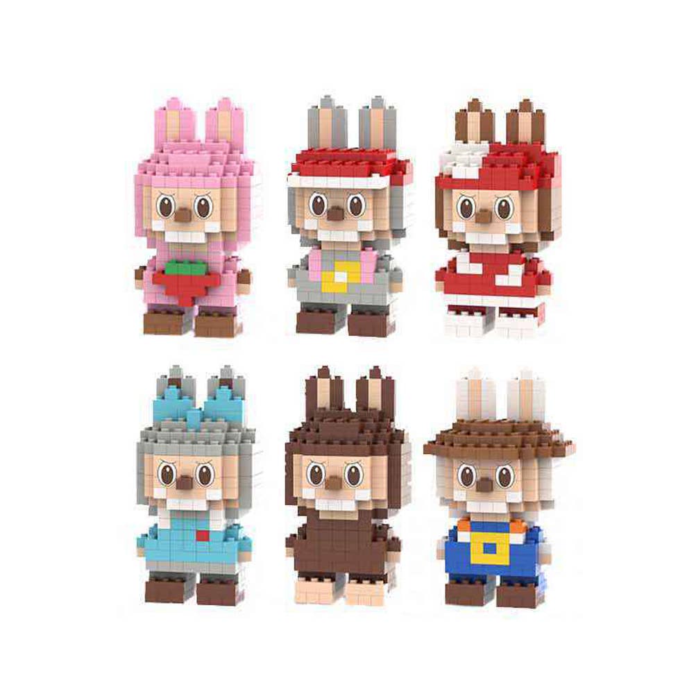 Labubu Monster Bunny Figure Building Brick Toys