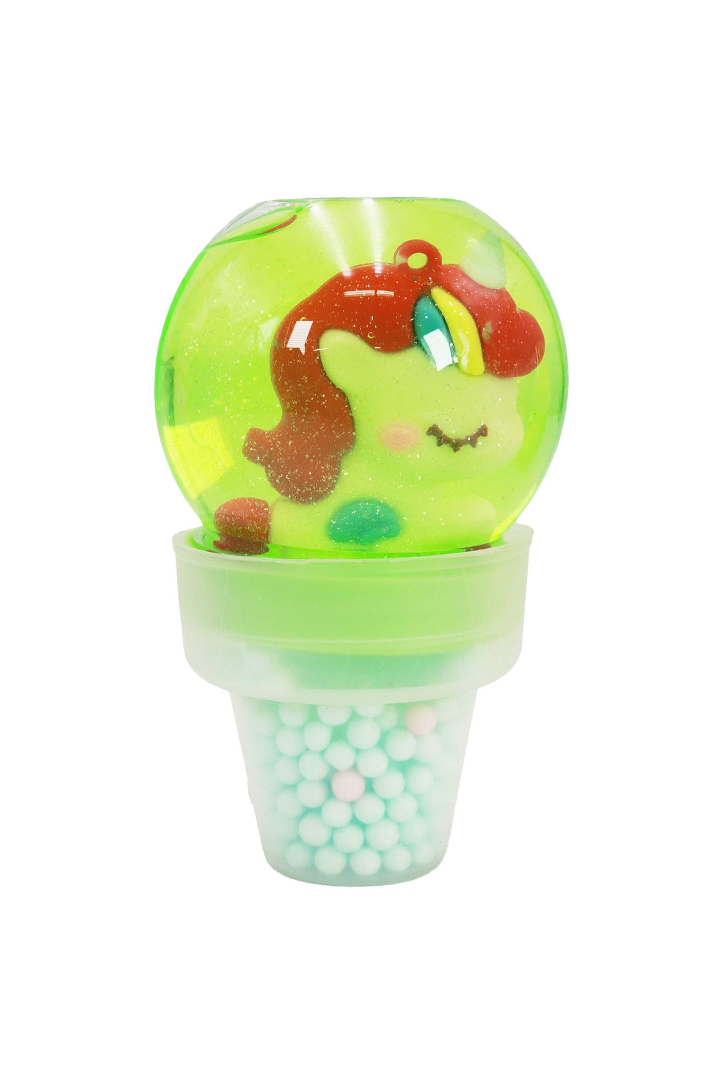 Unicorn Figure Foam Ball Slime Ice Cream Jar