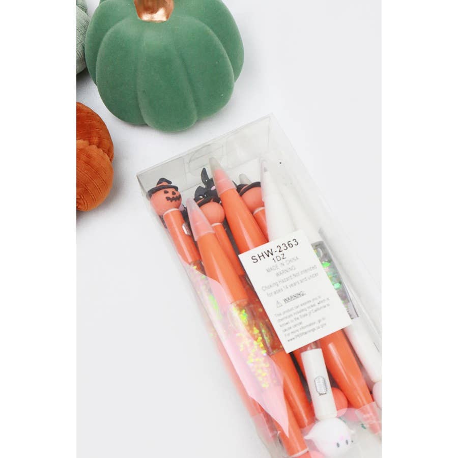 Light Up Glitter Halloween Pen: MIX COLOR / ONE