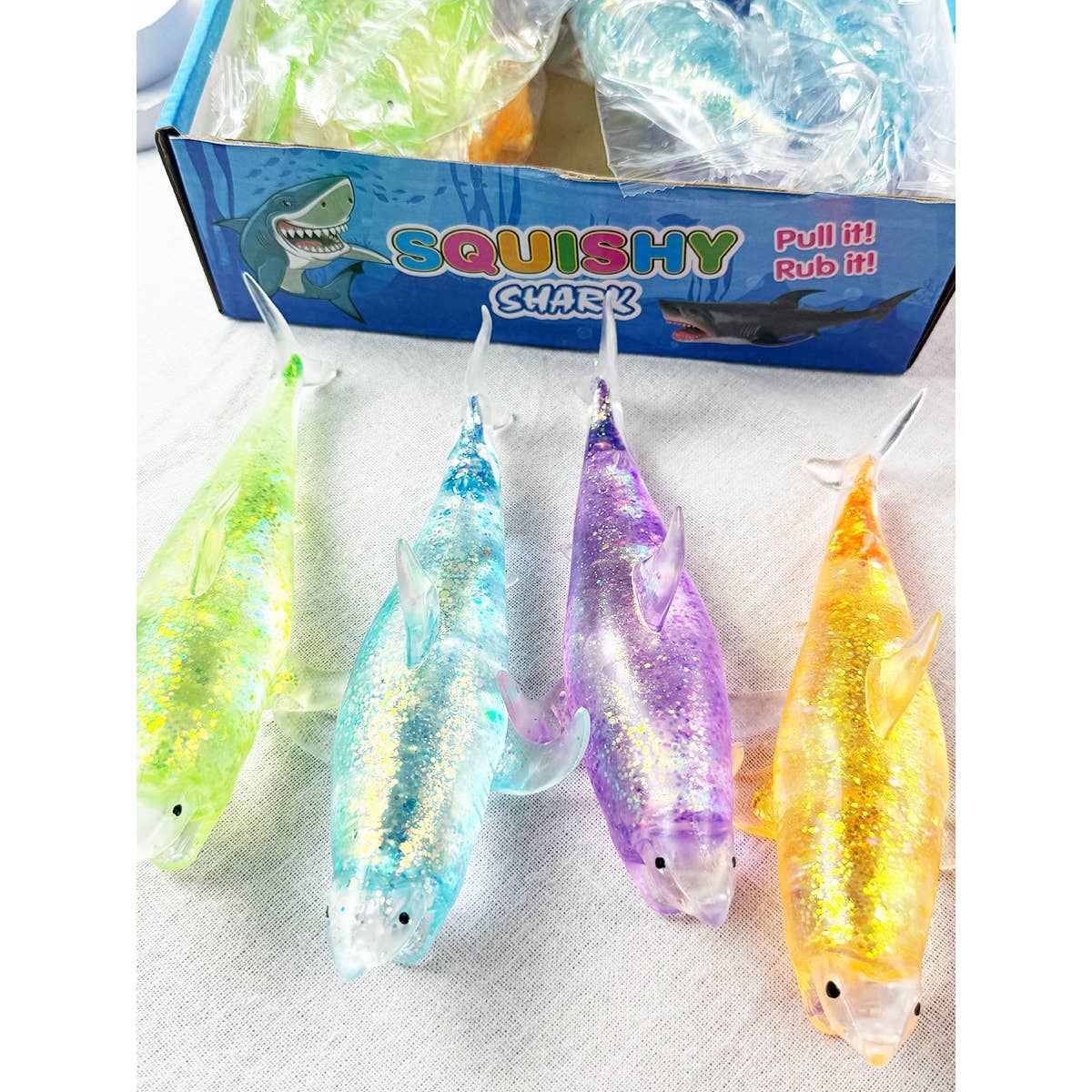 Maltose Shark Stress Release Squishy Toy: MIX COLOR / ONE(12)