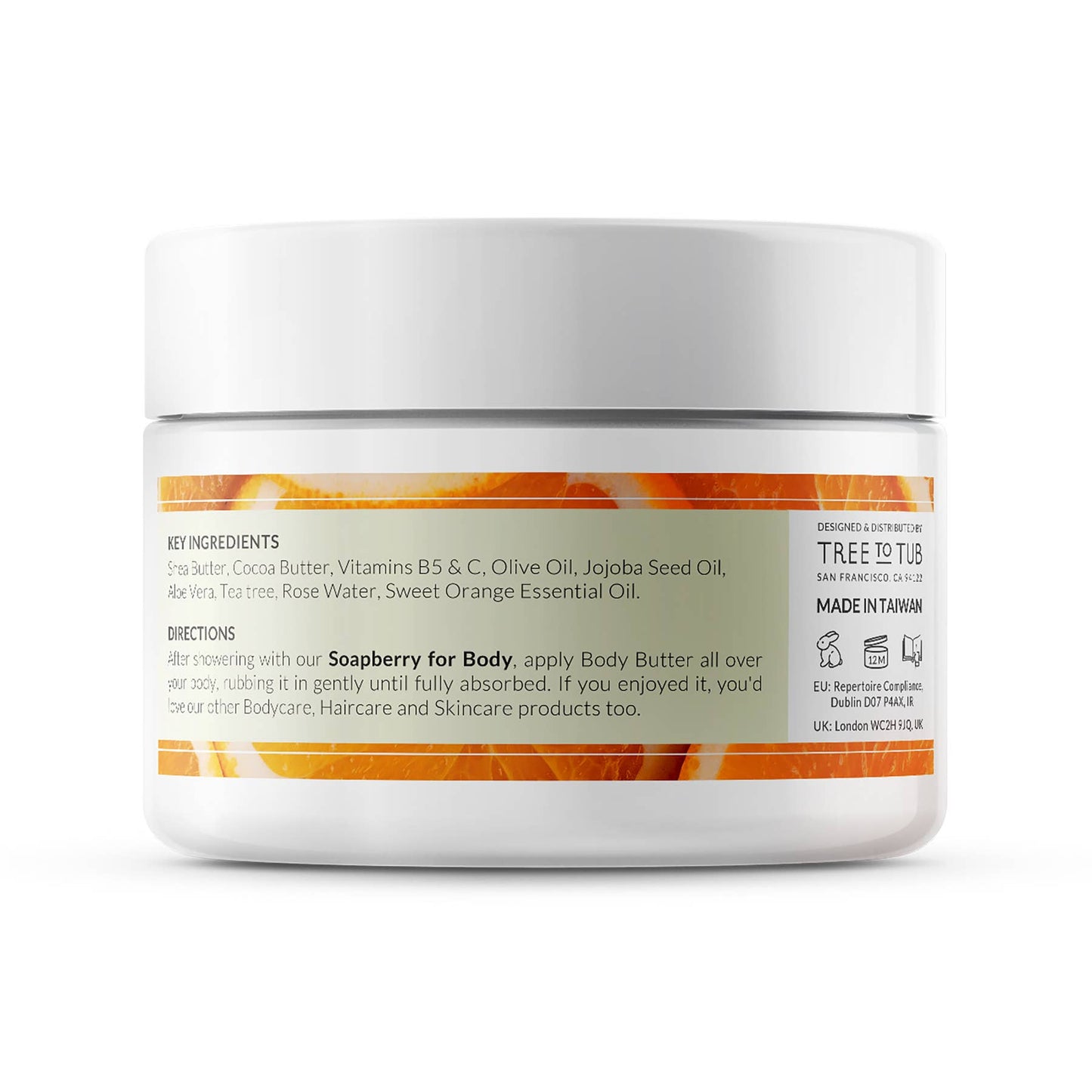 Shea Cocoa Body Butter for very dry skin: Sunkissed Citrus / 6.7 oz