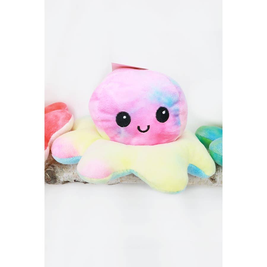 Tie Dyed Reversible Octopus Plushie