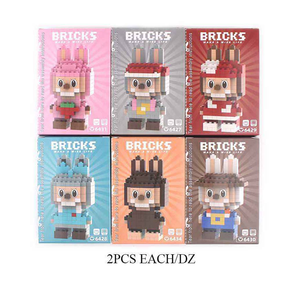 Labubu Monster Bunny Figure Building Brick Toys
