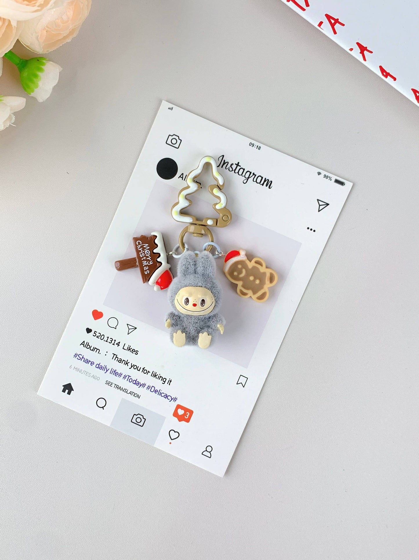 Labubu Christmas Keychain Christmas ornaments