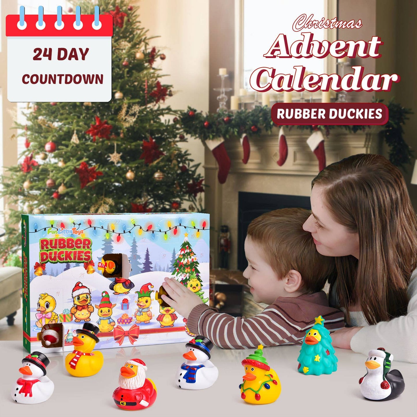 2023 Christmas Advent Calendar - Rubber Ducks 24 Pcs