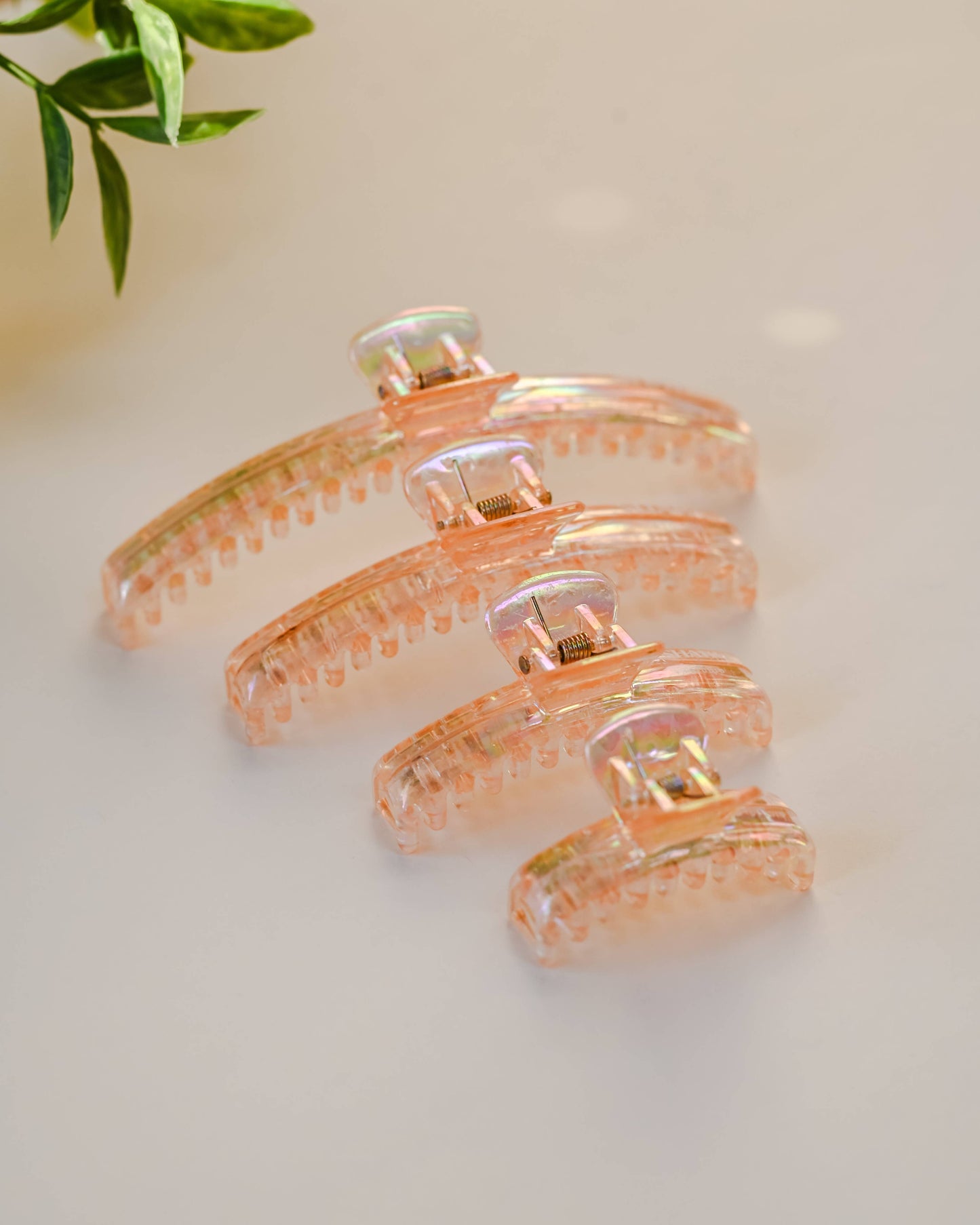 Peachy Iridescent Mega Hold Clip: Large Clip Only