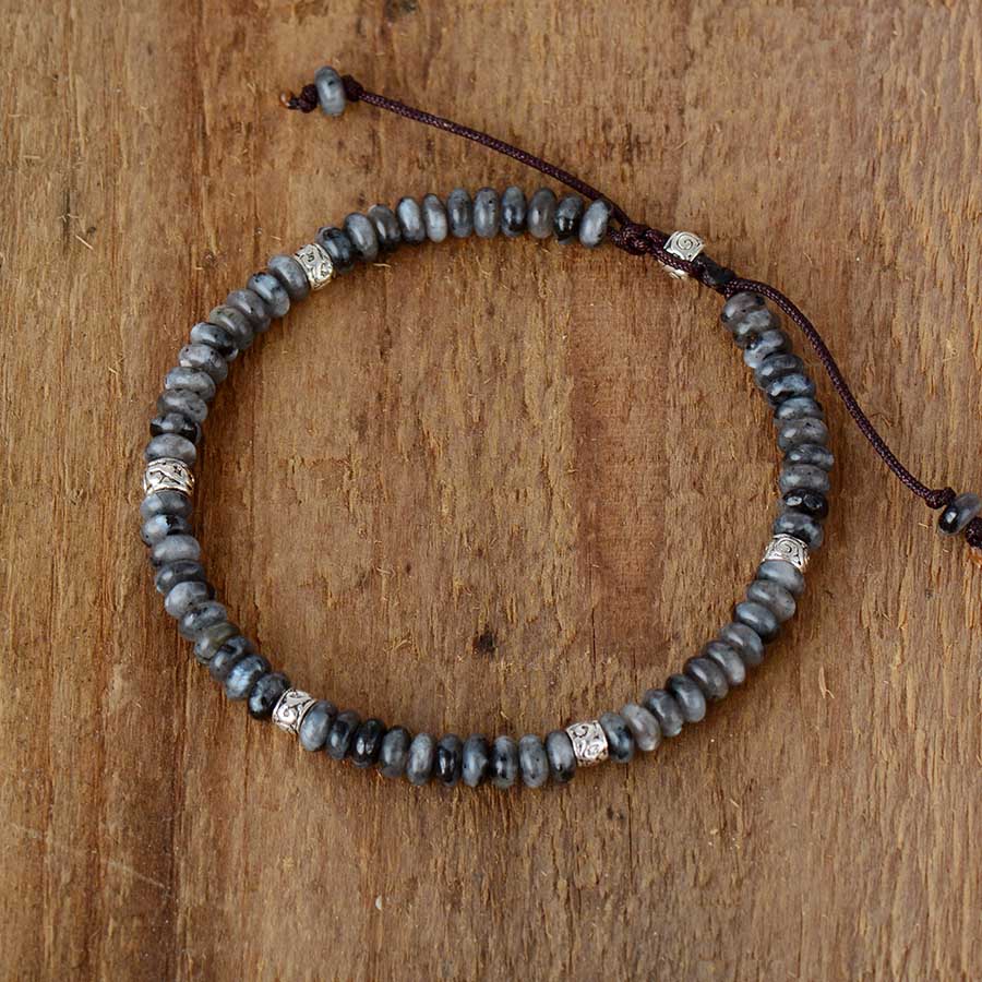 Gray Jasper Tibetan Bracelet