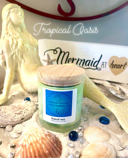 Tropical Oasis Swirl Candle