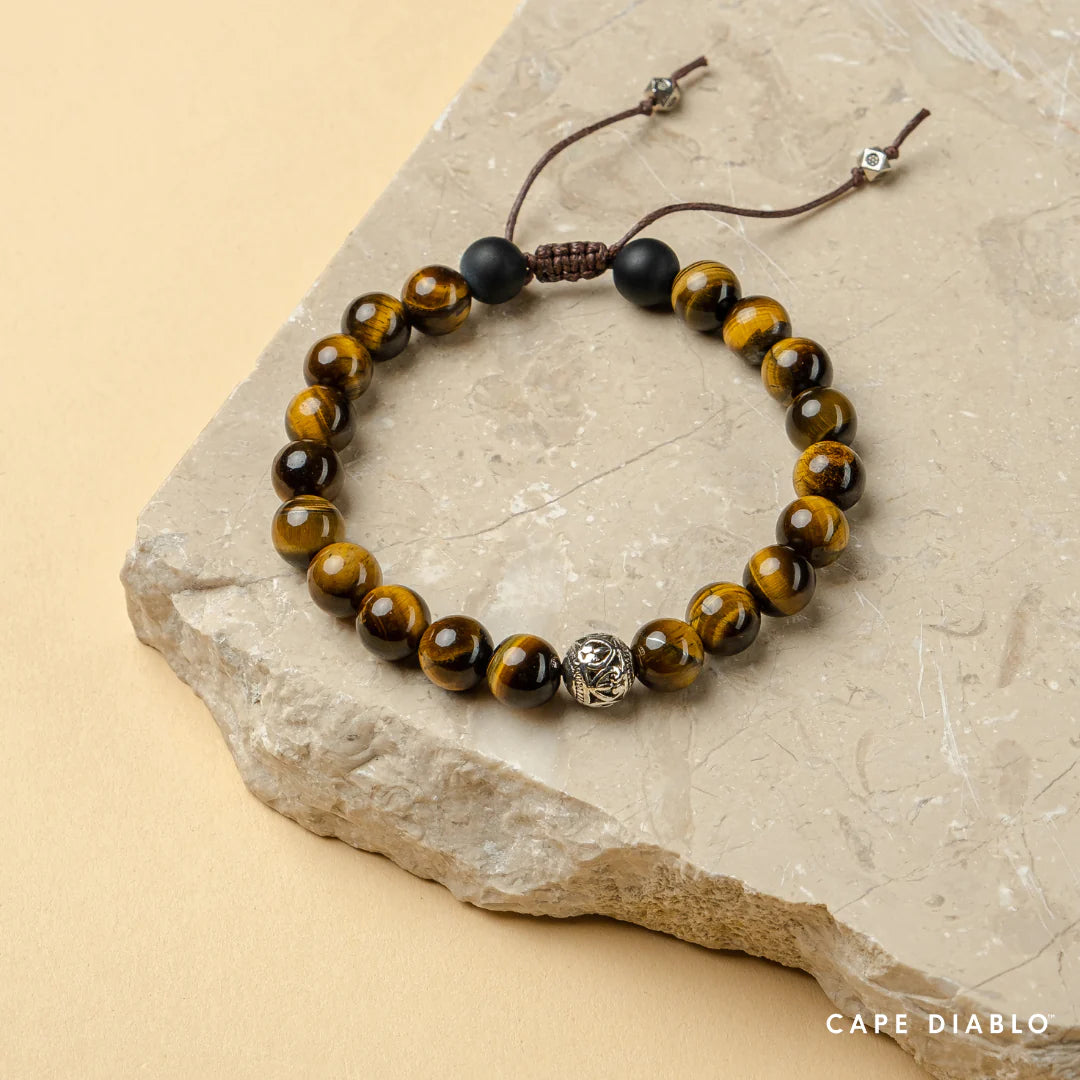 Men's “tiger’s eye” Tibetan Bracelet