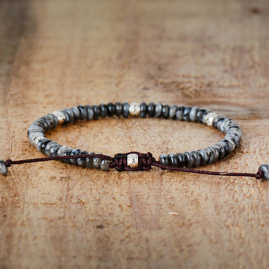 Gray Jasper Tibetan Bracelet