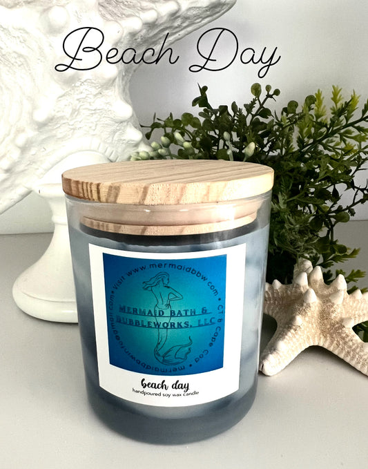 Beach Day Swirl Candle