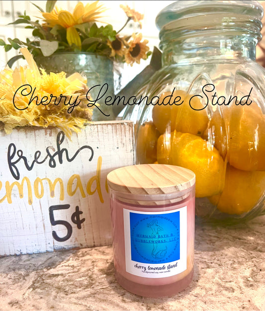 Cherry Lemonade Stand Swirl Candle