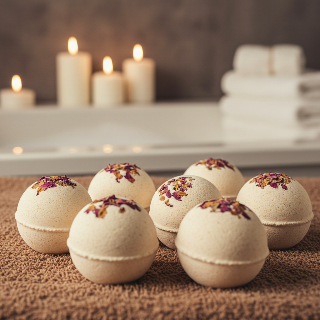 Build Your Own Bath Bomb (set of 6) - with essential oil & natural color