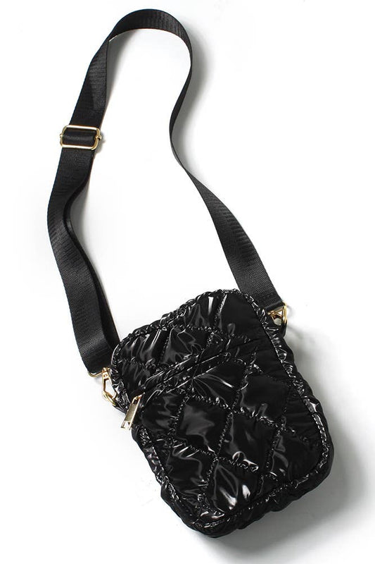 Glossy Puffy Mini Crossbody Bag