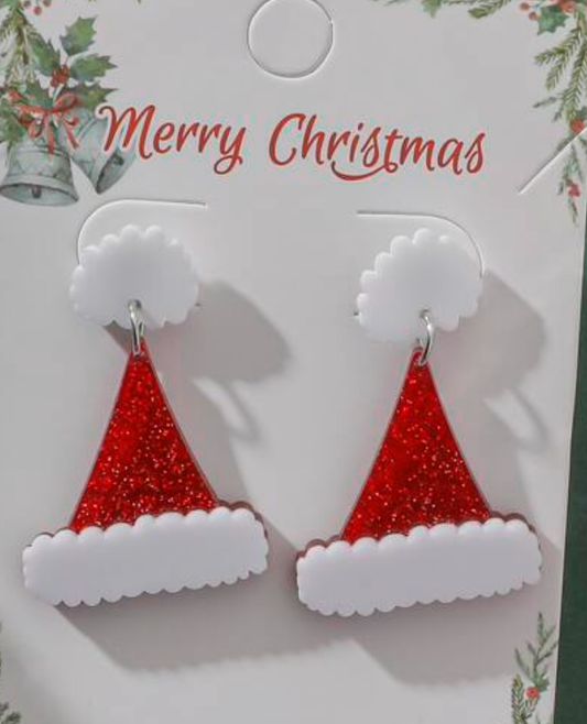 Santa hat Earrings