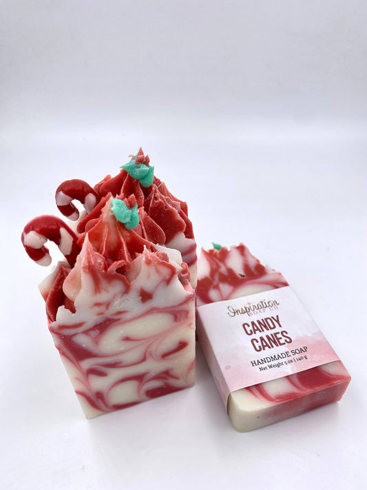 Candy Canes Handmade Soap