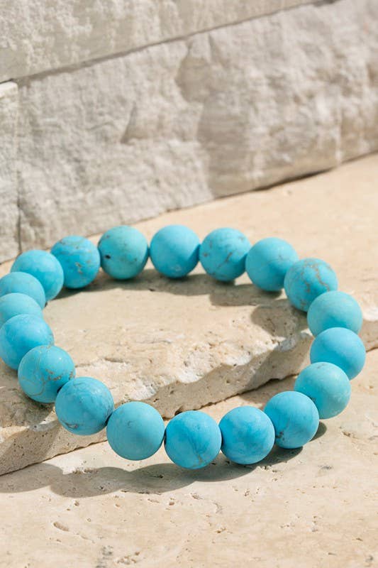 10MM Natural Stone Beaded Bracelet