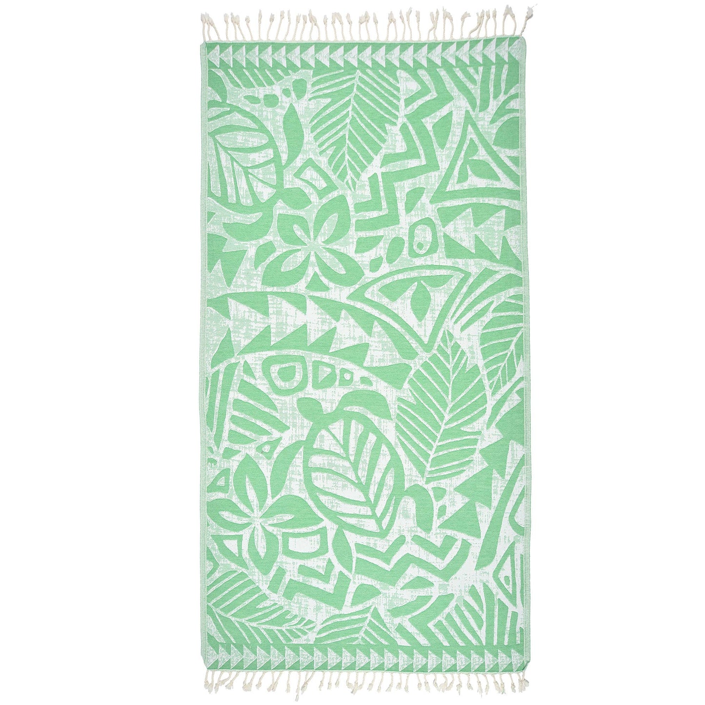 Tropical Green Sand-Free  100% Cotton Turkish Towel