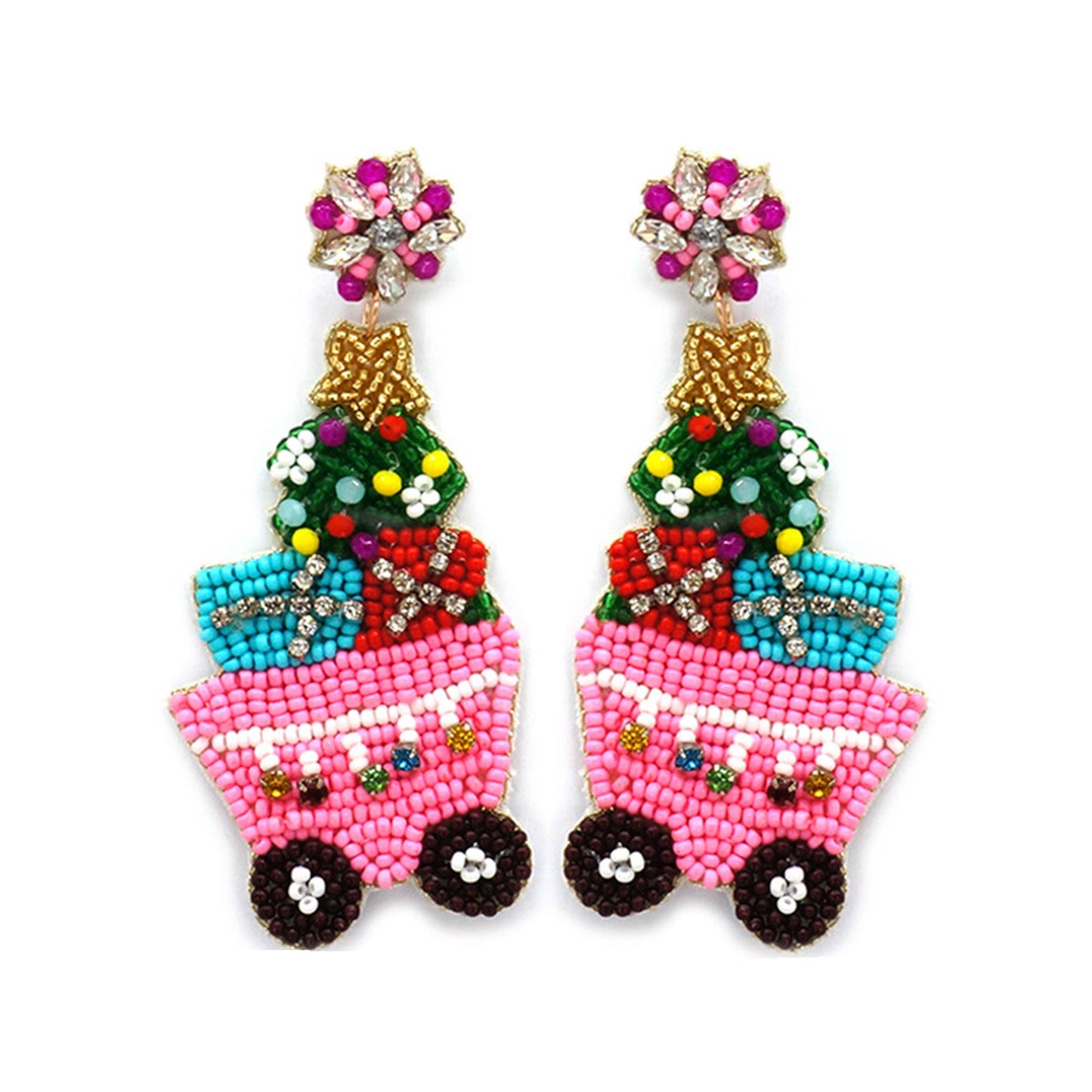 CHRISTMAS GIFT CART POST EARRING