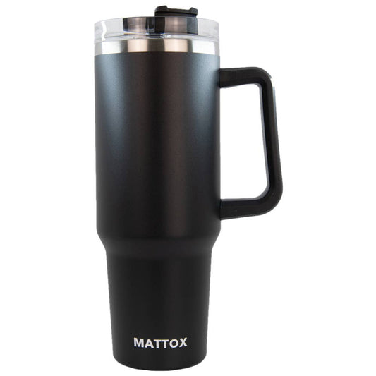 Black Coffee Tumbler with Handle: Black