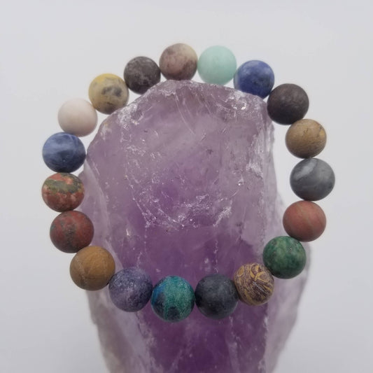 Natural Stone Bead Point Chakra Bracelets