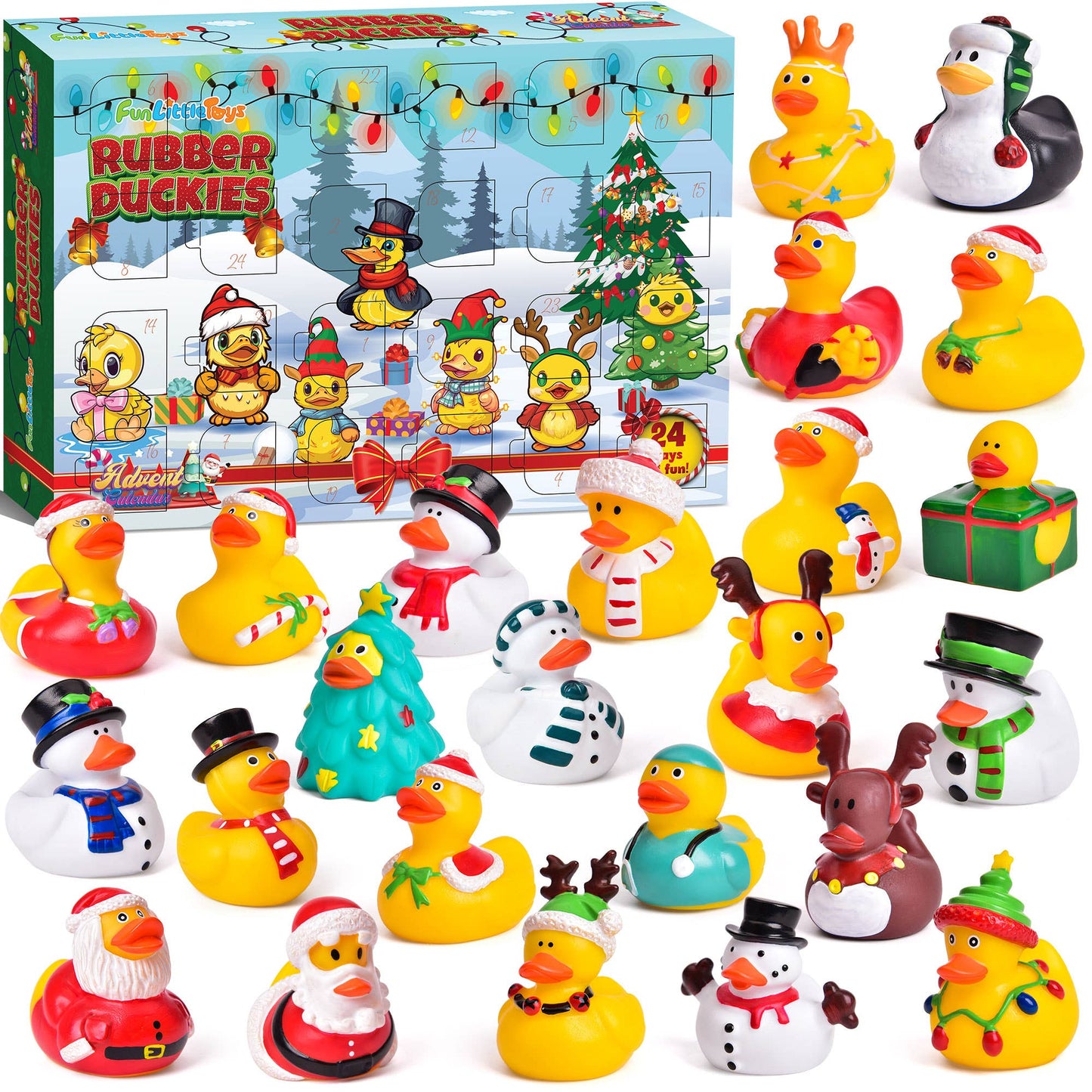 2023 Christmas Advent Calendar - Rubber Ducks 24 Pcs