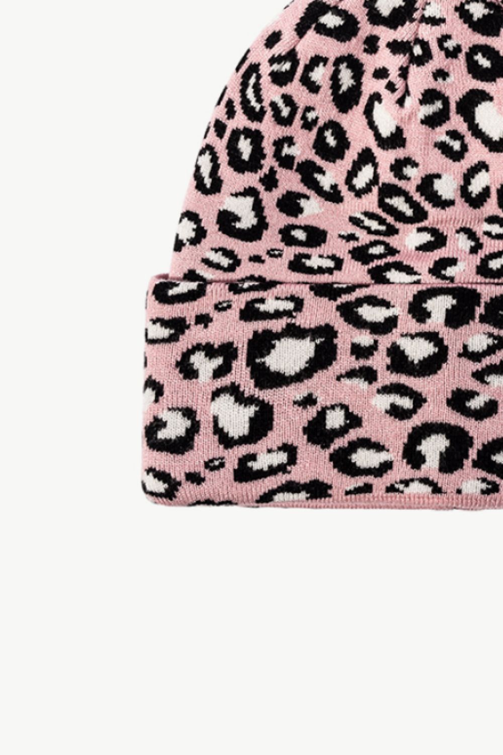 Leopard Pattern Cuffed Beanie