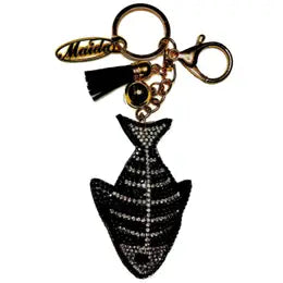 Fishbone Design Keychain SPARKLE FISHBONE KEYCHAIN – Mermaid Bath & Bubbleworks, LLC